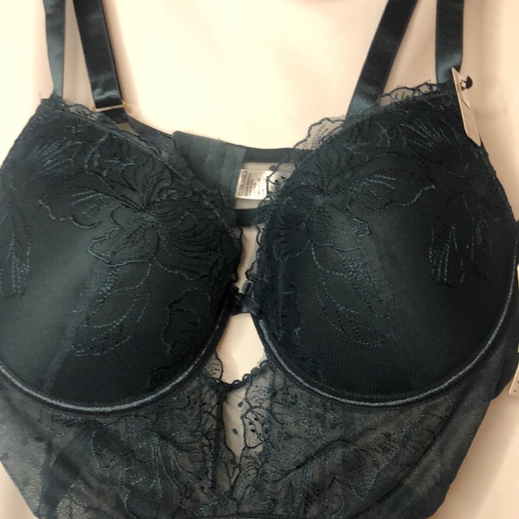 CARRIE AMBER INTIMATES green push up teddy. Size 1X. - Picture 7 of 12